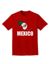 Mexico Outline - Mexican Flag - Mexico Text Adult Dark T-Shirt by TooLoud-Mens T-Shirt-TooLoud-Red-Small-Davson Sales