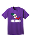 Mexico Outline - Mexican Flag - Mexico Text Adult Dark T-Shirt by TooLoud-Mens T-Shirt-TooLoud-Purple-Small-Davson Sales