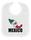 Mexico Outline - Mexican Flag - Mexico Text Baby Bib by TooLoud