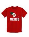 Mexico Outline - Mexican Flag - Mexico Text Childrens Dark T-Shirt by TooLoud-Childrens T-Shirt-TooLoud-Red-X-Small-Davson Sales