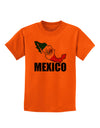 Mexico Outline - Mexican Flag - Mexico Text Childrens T-Shirt by TooLoud-Childrens T-Shirt-TooLoud-Orange-X-Small-Davson Sales