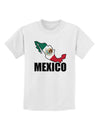 Mexico Outline - Mexican Flag - Mexico Text Childrens T-Shirt by TooLoud-Childrens T-Shirt-TooLoud-White-X-Small-Davson Sales