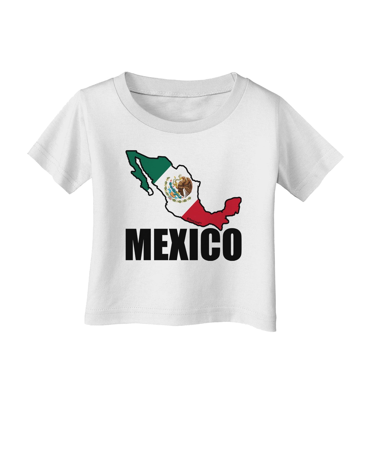 Mexico Outline - Mexican Flag - Mexico Text Infant T-Shirt by TooLoud-Infant T-Shirt-TooLoud-White-06-Months-Davson Sales