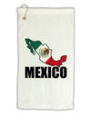 Mexico Outline - Mexican Flag - Mexico Text Micro Terry Gromet Golf Towel 16 x 25 inch by TooLoud-Golf Towel-TooLoud-White-Davson Sales