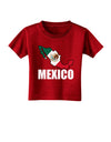 Mexico Outline - Mexican Flag - Mexico Text Toddler T-Shirt Dark by TooLoud-Toddler T-Shirt-TooLoud-Red-2T-Davson Sales