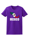 Mexico Outline - Mexican Flag - Mexico Text Womens Dark T-Shirt by TooLoud-Womens T-Shirt-TooLoud-Purple-X-Small-Davson Sales