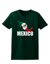 Mexico Outline - Mexican Flag - Mexico Text Womens Dark T-Shirt by TooLoud-Womens T-Shirt-TooLoud-Forest-Green-Small-Davson Sales