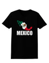 Mexico Outline - Mexican Flag - Mexico Text Womens Dark T-Shirt by TooLoud-Womens T-Shirt-TooLoud-Black-X-Small-Davson Sales