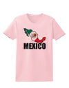 Mexico Outline - Mexican Flag - Mexico Text Womens T-Shirt by TooLoud-Womens T-Shirt-TooLoud-PalePink-X-Small-Davson Sales