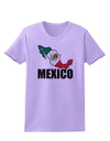 Mexico Outline - Mexican Flag - Mexico Text Womens T-Shirt by TooLoud-Womens T-Shirt-TooLoud-Lavender-X-Small-Davson Sales