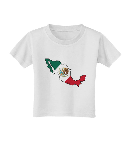 Mexico Outline - Mexican Flag Toddler T-Shirt by TooLoud-Toddler T-Shirt-TooLoud-White-2T-Davson Sales
