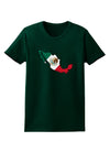 Mexico Outline - Mexican Flag Womens Dark T-Shirt by TooLoud-Womens T-Shirt-TooLoud-Forest-Green-Small-Davson Sales