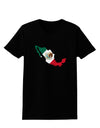 Mexico Outline - Mexican Flag Womens Dark T-Shirt by TooLoud-Womens T-Shirt-TooLoud-Black-X-Small-Davson Sales