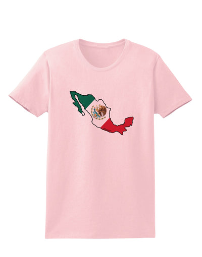 Mexico Outline - Mexican Flag Womens T-Shirt by TooLoud-Womens T-Shirt-TooLoud-PalePink-X-Small-Davson Sales