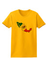 Mexico Outline - Mexican Flag Womens T-Shirt by TooLoud-Womens T-Shirt-TooLoud-Gold-X-Small-Davson Sales