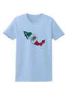 Mexico Outline - Mexican Flag Womens T-Shirt by TooLoud-Womens T-Shirt-TooLoud-Light-Blue-X-Small-Davson Sales