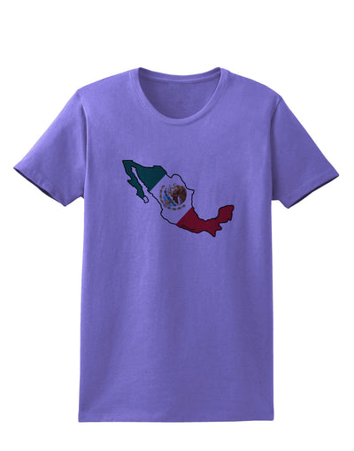 Mexico Outline - Mexican Flag Womens T-Shirt by TooLoud-Womens T-Shirt-TooLoud-Violet-X-Small-Davson Sales