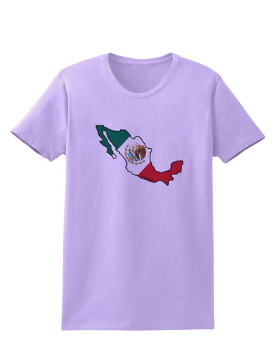 Mexico Outline - Mexican Flag Womens T-Shirt by TooLoud-Womens T-Shirt-TooLoud-Lavender-X-Small-Davson Sales