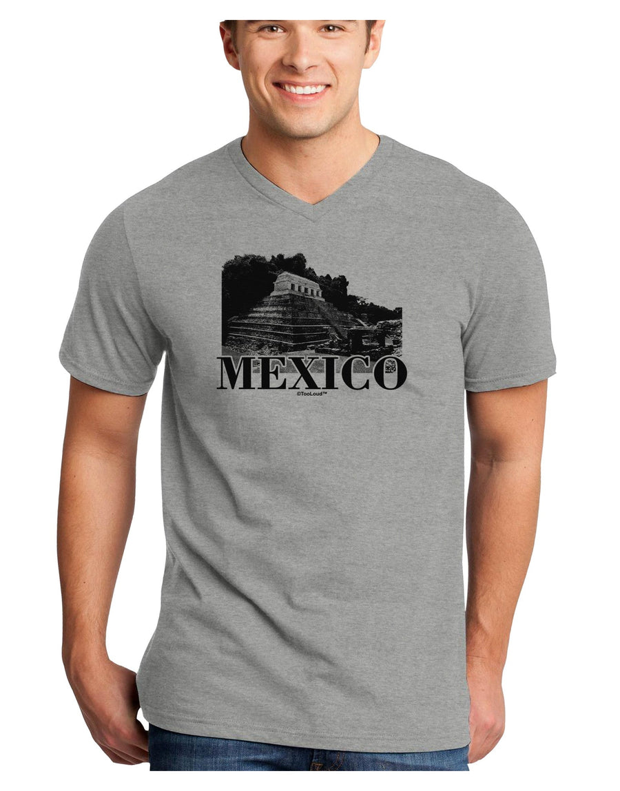 Mexico - Temple No 2 Adult V-Neck T-shirt-Mens V-Neck T-Shirt-TooLoud-White-Small-Davson Sales