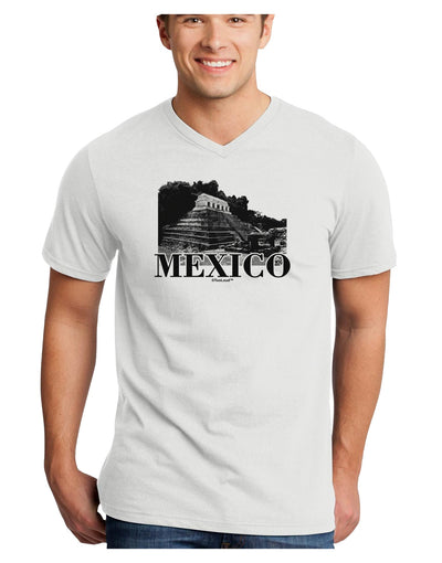Mexico - Temple No 2 Adult V-Neck T-shirt-Mens V-Neck T-Shirt-TooLoud-White-Small-Davson Sales