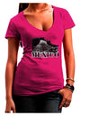 Mexico - Temple No 2 Juniors V-Neck Dark T-Shirt-Womens V-Neck T-Shirts-TooLoud-Hot-Pink-Juniors Fitted Small-Davson Sales