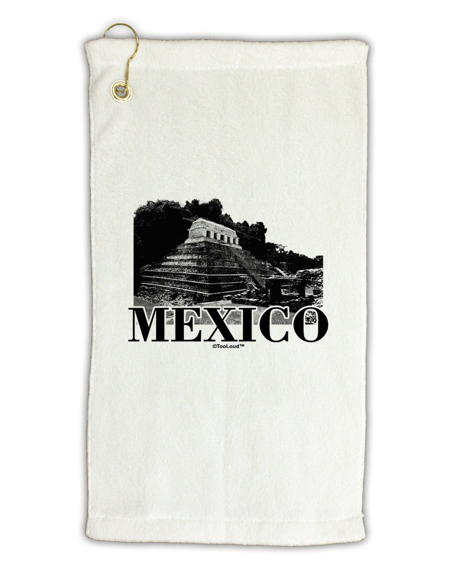 Mexico - Temple No 2 Micro Terry Gromet Golf Towel 16 x 25 inch by TooLoud-Golf Towel-TooLoud-White-Davson Sales