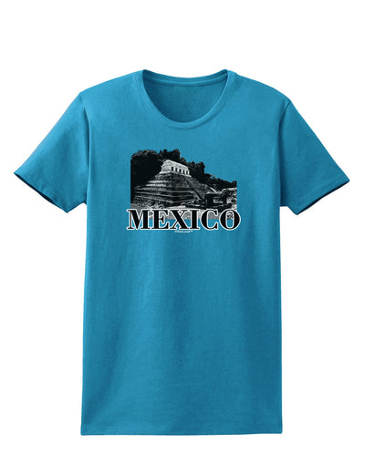 Mexico - Temple No 2 Womens Dark T-Shirt-TooLoud-Turquoise-X-Small-Davson Sales