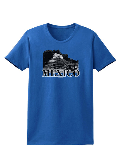 Mexico - Temple No 2 Womens Dark T-Shirt-TooLoud-Royal-Blue-X-Small-Davson Sales