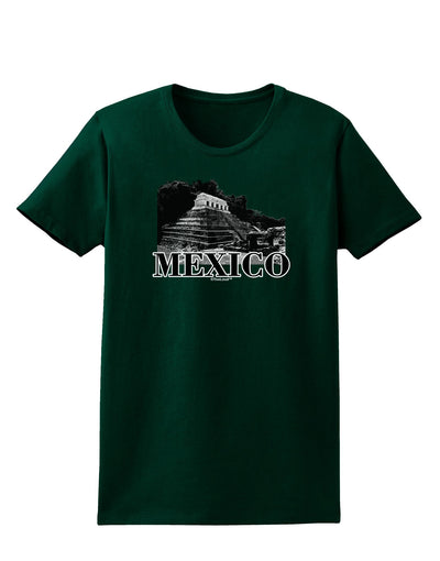 Mexico - Temple No 2 Womens Dark T-Shirt-TooLoud-Forest-Green-Small-Davson Sales