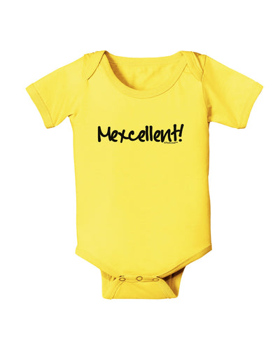 Mexico Text - Cinco De Mayo Baby Romper Bodysuit-Baby Romper-TooLoud-Yellow-06-Months-Davson Sales