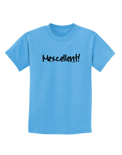 Mexico Text - Cinco De Mayo Childrens T-Shirt-Childrens T-Shirt-TooLoud-Aquatic-Blue-X-Small-Davson Sales