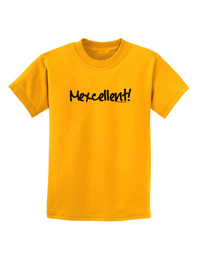 Mexico Text - Cinco De Mayo Childrens T-Shirt-Childrens T-Shirt-TooLoud-Gold-X-Small-Davson Sales