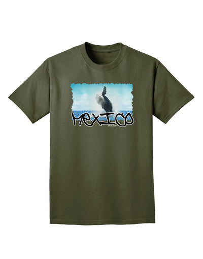 Mexico - Whale Watching Cut-out Adult Dark T-Shirt-Mens T-Shirt-TooLoud-Military-Green-Small-Davson Sales