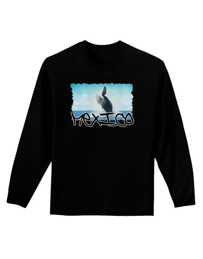 Mexico - Whale Watching Cut-out Adult Long Sleeve Dark T-Shirt-TooLoud-Black-Small-Davson Sales