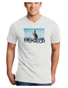 Mexico - Whale Watching Cut-out Adult V-Neck T-shirt-Mens V-Neck T-Shirt-TooLoud-White-Small-Davson Sales