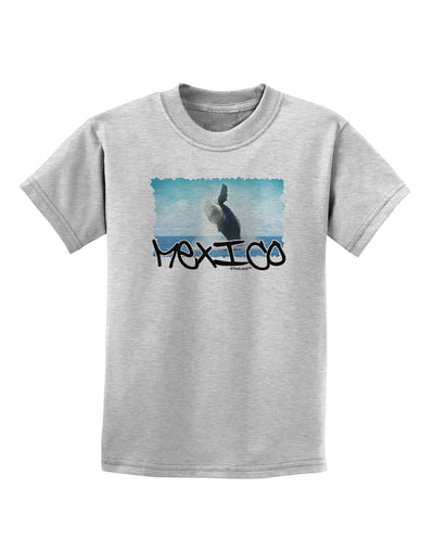 Mexico - Whale Watching Cut-out Childrens T-Shirt-Childrens T-Shirt-TooLoud-AshGray-X-Small-Davson Sales