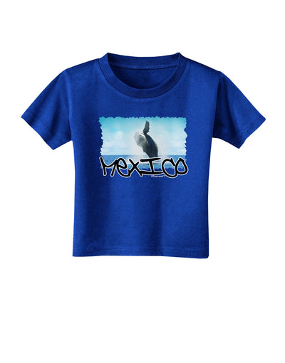 Mexico - Whale Watching Cut-out Toddler T-Shirt Dark-Toddler T-Shirt-TooLoud-Royal-Blue-2T-Davson Sales