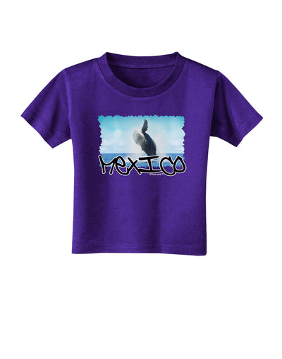 Mexico - Whale Watching Cut-out Toddler T-Shirt Dark-Toddler T-Shirt-TooLoud-Purple-2T-Davson Sales