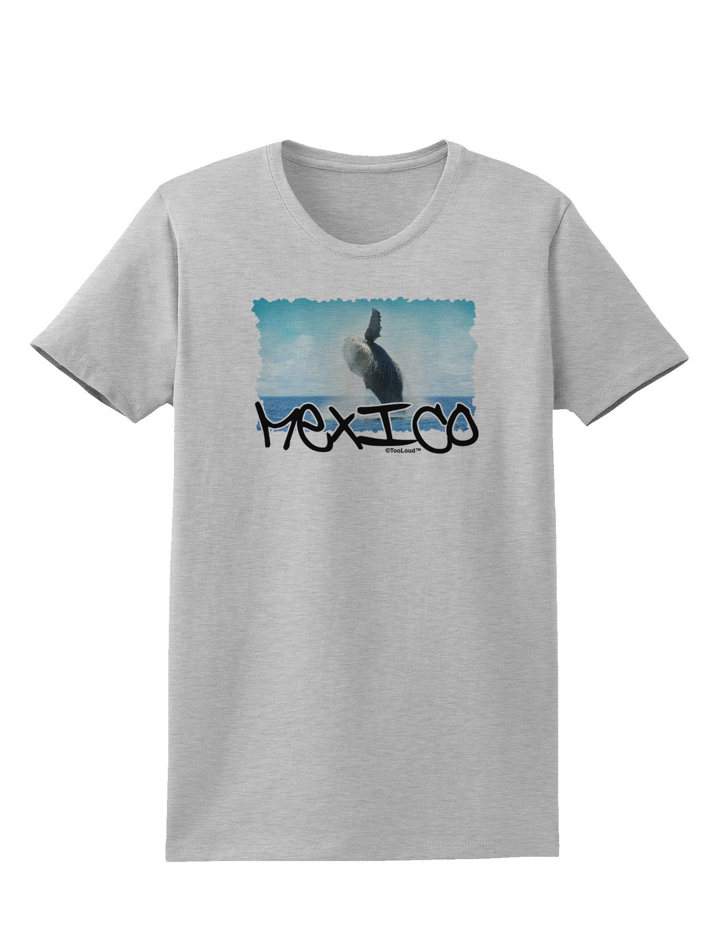 Mexico - Whale Watching Cut-out Womens T-Shirt-Womens T-Shirt-TooLoud-AshGray-X-Small-Davson Sales