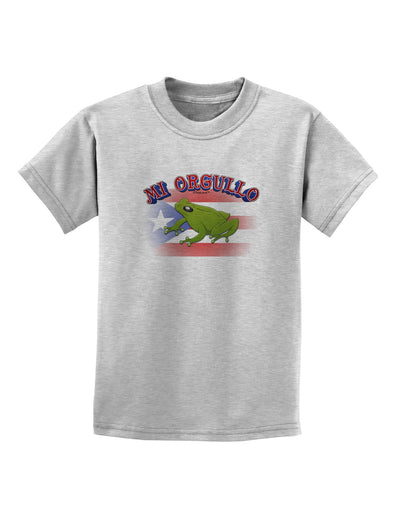 Mi Orgullo Coqui Childrens T-Shirt-Childrens T-Shirt-TooLoud-AshGray-X-Small-Davson Sales