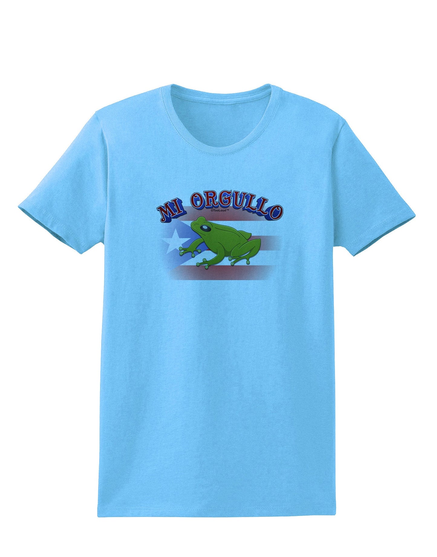 Mi Orgullo Coqui Womens T-Shirt-Womens T-Shirt-TooLoud-Aquatic-Blue-X-Small-Davson Sales