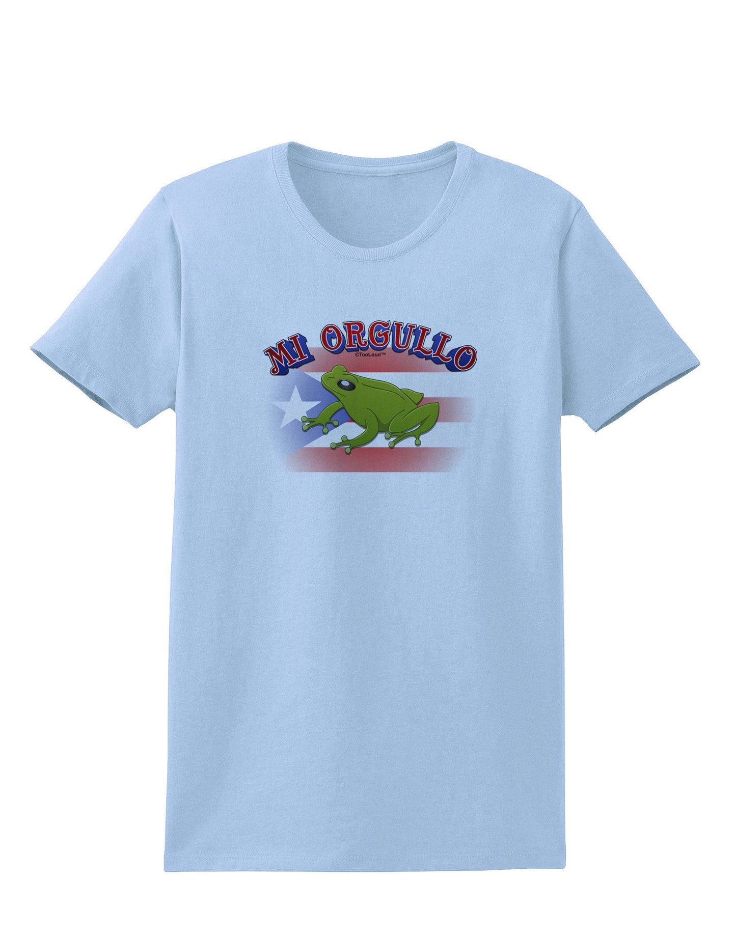 Mi Orgullo Coqui Womens T-Shirt-Womens T-Shirt-TooLoud-Light-Blue-X-Small-Davson Sales