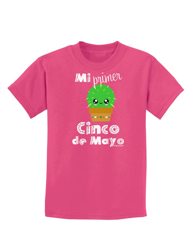 Mi Primer Cinco de Mayo - Cute Cactus Design Childrens Dark T-Shirt by TooLoud-Childrens T-Shirt-TooLoud-Sangria-X-Small-Davson Sales