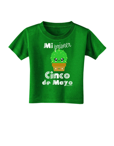 Mi Primer Cinco de Mayo - Cute Cactus Design Toddler T-Shirt Dark by TooLoud-Toddler T-Shirt-TooLoud-Clover-Green-2T-Davson Sales