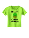 Mi Primer Cinco de Mayo - Cute Cactus Design Toddler T-Shirt by TooLoud-Toddler T-Shirt-TooLoud-Lime-Green-2T-Davson Sales