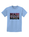 Miami Beach - Sunset Palm Trees Childrens T-Shirt by TooLoud-Childrens T-Shirt-TooLoud-Light-Blue-X-Small-Davson Sales