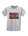 Miami Beach - Sunset Palm Trees Childrens T-Shirt by TooLoud-Childrens T-Shirt-TooLoud-AshGray-X-Small-Davson Sales