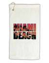 Miami Beach - Sunset Palm Trees Micro Terry Gromet Golf Towel 16 x 25 inch by TooLoud-Golf Towel-TooLoud-White-Davson Sales