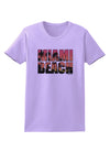 Miami Beach - Sunset Palm Trees Womens T-Shirt by TooLoud-Womens T-Shirt-TooLoud-Lavender-X-Small-Davson Sales