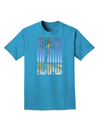 Miami Beach View Mirage Adult Dark T-Shirt-Mens T-Shirt-TooLoud-Turquoise-Small-Davson Sales